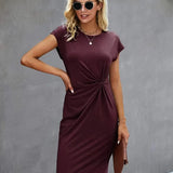 Elegantes – Drapiertes Midikleid