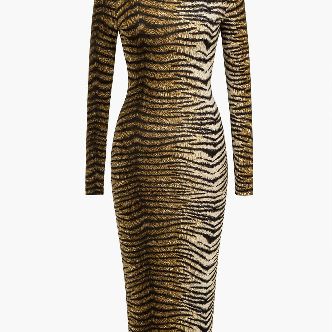 Leona – Midikleid mit Leopardenmuster