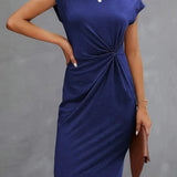 Elegantes – Drapiertes Midikleid