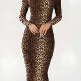 Leona – Midikleid mit Leopardenmuster