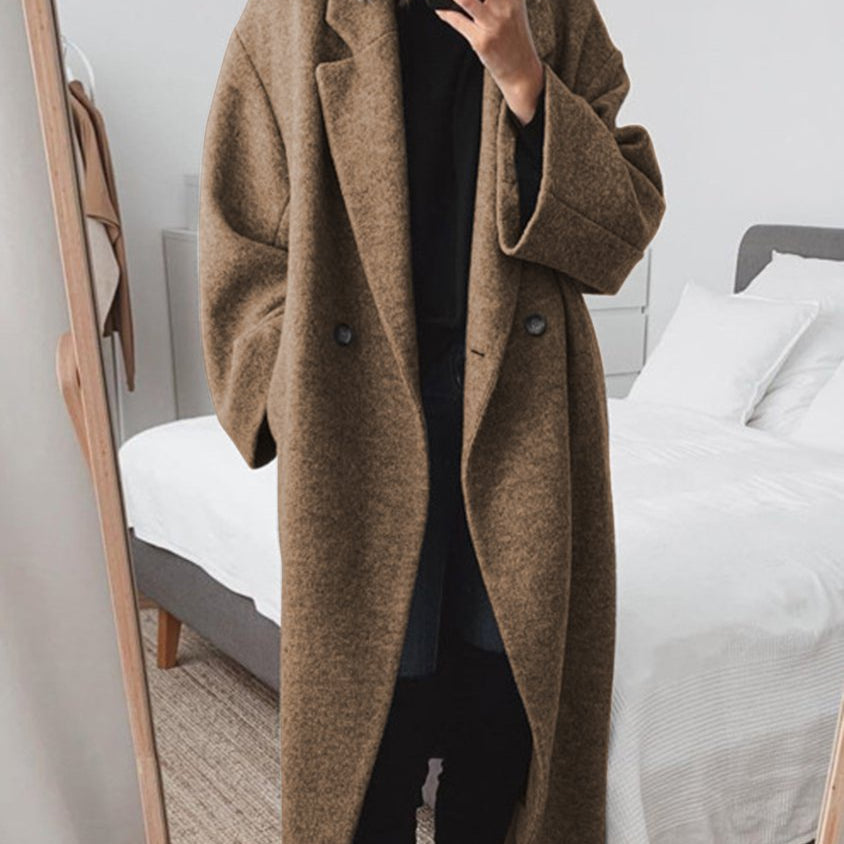 Cely | Bequemer Oversized-Mantel mit Doppelknopf-Design