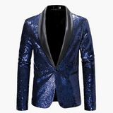Herren Elegantes Pailletten Sakko – Stilvoller Party- und Bühnenblazer im zeitgemäßen Design