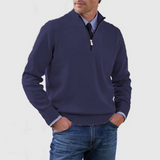 Hermann | Eleganter Herrenpullover mit Halbreißverschluss