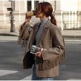 Fransenwear – Damen Boho Blazer