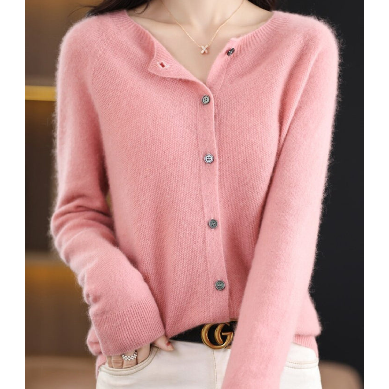 DANIELLE | Women's Crew Neck Cardigan