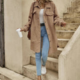 Halie | Bequeme Teddy-Jacke mit Knopfleiste & Brusttaschen