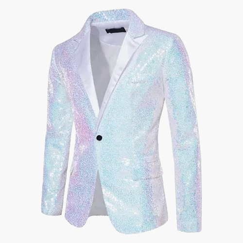 Herren Elegantes Pailletten Sakko – Stilvoller Party- und Bühnenblazer im zeitgemäßen Design