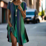 JENNY | Entspanntes Boho-Gradient-Kleid