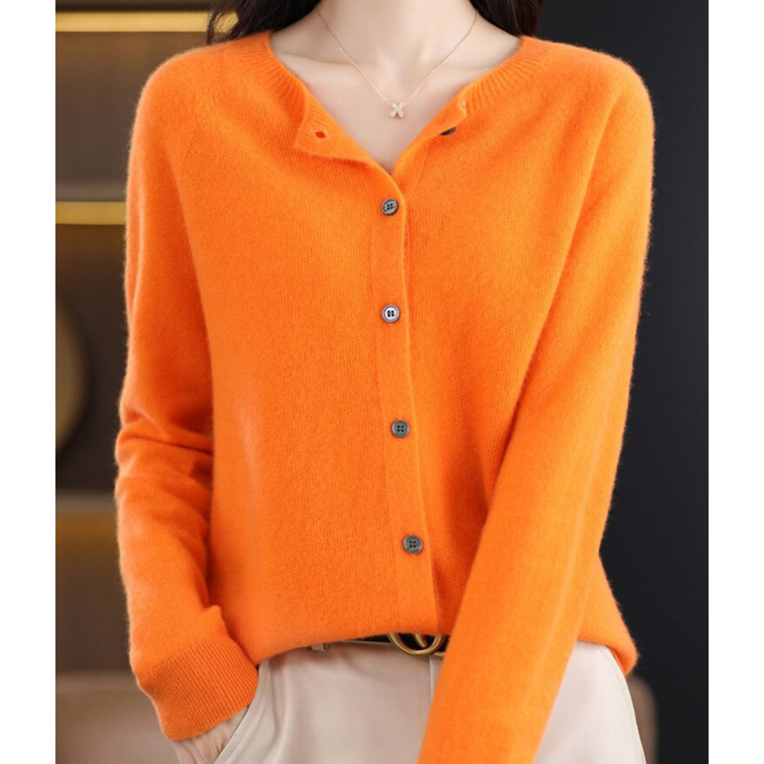 DANIELLE | Women's Crew Neck Cardigan