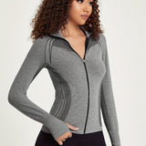 Elisa - Nahtlose Sportjacke mit Reißverschluss