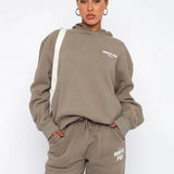 Women’s Oversized Hoodie Set – Cozy Tracksuit with Graphic Details