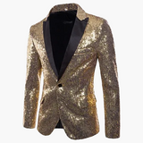 Herren Elegantes Pailletten Sakko – Stilvoller Party- und Bühnenblazer im zeitgemäßen Design