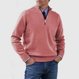 Hermann | Eleganter Herrenpullover mit Halbreißverschluss