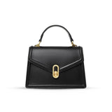 Elena | Strukturierte Damenhandtasche mit Top-Handle & goldfarbenem Verschluss – Elegante City-Bag