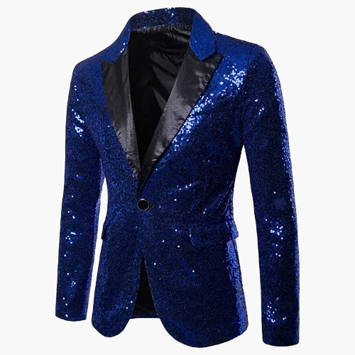 Herren Elegantes Pailletten Sakko – Stilvoller Party- und Bühnenblazer im zeitgemäßen Design
