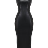 Evi – Maxikleid aus Kunstleder