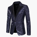 Herren Elegantes Pailletten Sakko – Stilvoller Party- und Bühnenblazer im zeitgemäßen Design