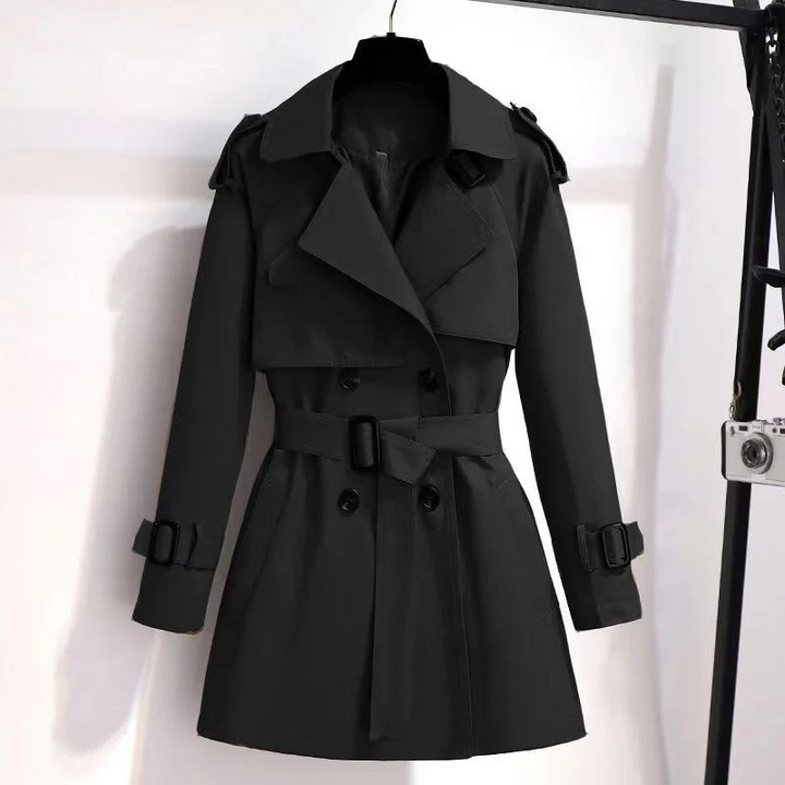Kurzer Damen-Trenchcoat mit Gürtel
