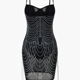 Celeste - Meshkleid mit Strass