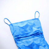 Mediterranea - Maxikleid mit Aquarellmuster