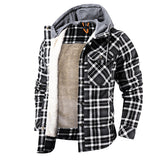 Herrenwear – Karo-Kapuzenjacke