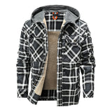 Herrenwear – Karo-Kapuzenjacke