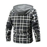 Herrenwear – Karo-Kapuzenjacke