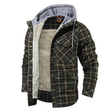 Herrenwear – Karo-Kapuzenjacke