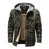 Herrenwear – Karo-Kapuzenjacke