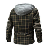 Herrenwear – Karo-Kapuzenjacke