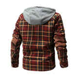 Herrenwear – Karo-Kapuzenjacke