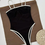 Eleganza – Damen Badeanzug Schwarz