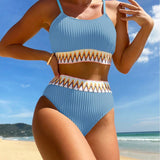 SwimShape – High-Waist Chevron Bikini