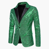 Herren Elegantes Pailletten Sakko – Stilvoller Party- und Bühnenblazer im zeitgemäßen Design
