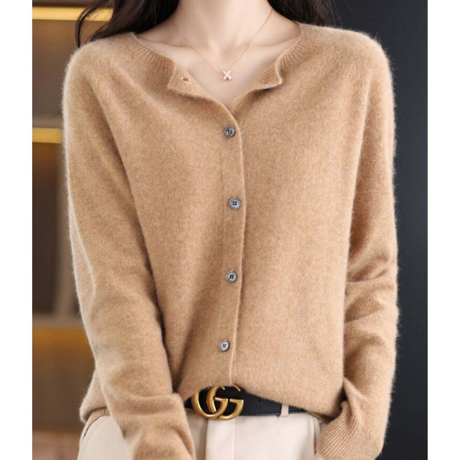 DANIELLE | Women's Crew Neck Cardigan