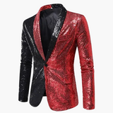 Herren Elegantes Pailletten Sakko – Stilvoller Party- und Bühnenblazer im zeitgemäßen Design