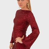 Cleo - Pailletten Minikleid