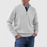 Hermann | Eleganter Herrenpullover mit Halbreißverschluss