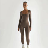 Melanie – Nahtloser Langarm-Jumpsuit