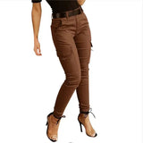 Slim - Damenhose mit hohem Bund