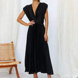 Harriet - Falten-Maxikleid