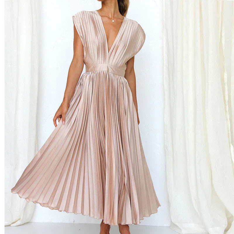 Harriet - Falten-Maxikleid