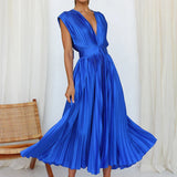 Harriet - Falten-Maxikleid