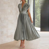 Harriet - Falten-Maxikleid