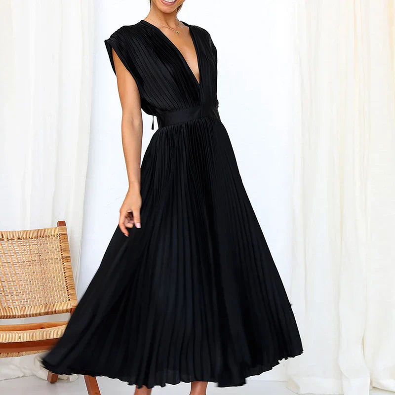 Harriet - Falten-Maxikleid