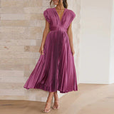 Harriet - Falten-Maxikleid