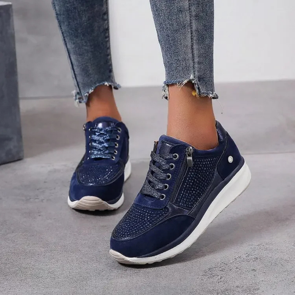 Damen Orthopädische Zipper-Sneaker | Atmungsaktiv & Leicht