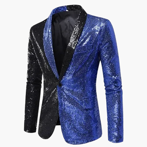Herren Elegantes Pailletten Sakko – Stilvoller Party- und Bühnenblazer im zeitgemäßen Design