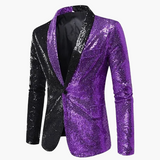 Herren Elegantes Pailletten Sakko – Stilvoller Party- und Bühnenblazer im zeitgemäßen Design