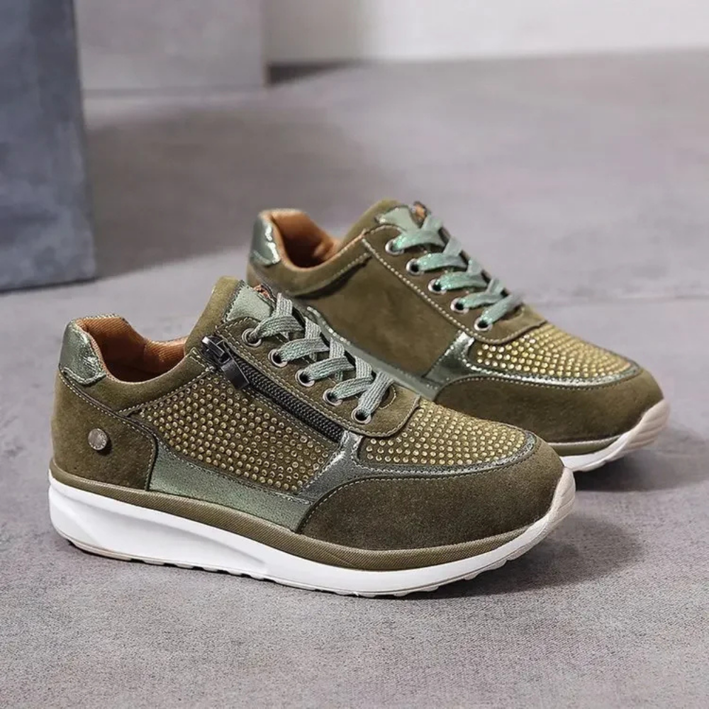 Damen Orthopädische Zipper-Sneaker | Atmungsaktiv & Leicht